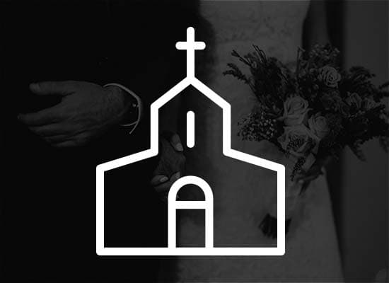 Image et icône du mariage en noir et blanc